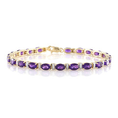 Brazalete en plata con Amatista de Zambia