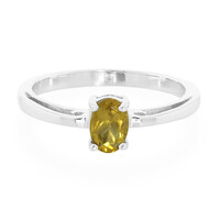 Anillo en plata con Cuarzo champán