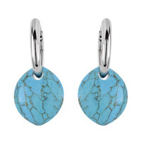 Pendientes en plata con Turquesa