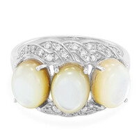 Anillo en plata con Concha de Abalone
