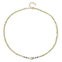 Collar en plata con Diamante amarillo (Riya)