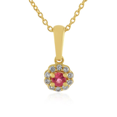 Collar en plata con Espinela rosa