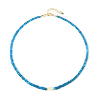 Collar en plata con Apatita azul neón