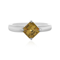 Anillo en plata con Zircón cognac
