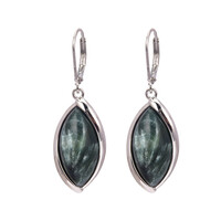 Pendientes en plata con Serafinita