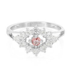 Anillo en plata con Zafiro Padparadscha