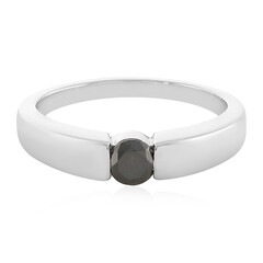 Anillo en plata con Diamante negro