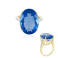 Anillo en plata con Fluorita de color cambiante
