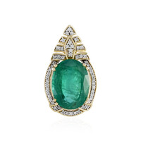 Colgante en oro con Esmeralda de Zambia AAA (D'vyere)