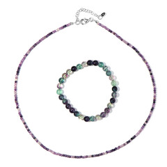 Set en plata con Fluorita