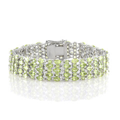 Brazalete en plata con Peridoto