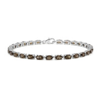 Brazalete en plata con Cuarzo ahumado