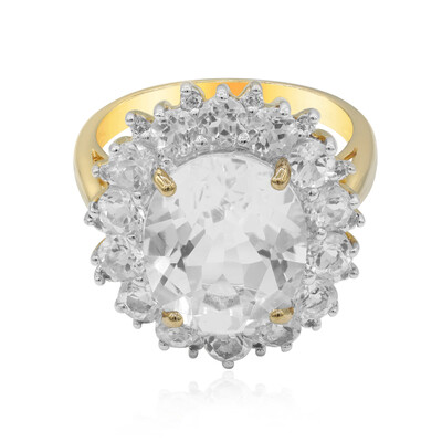 Anillo en plata con Topacio blanco