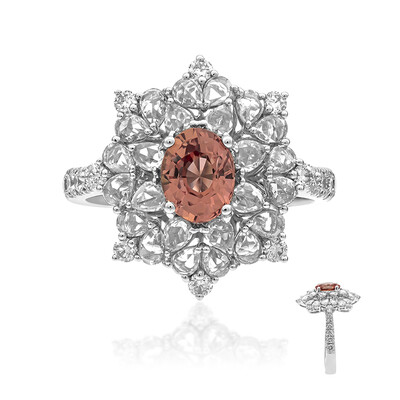 Anillo en oro con Zafiro Padparadscha (CIRARI)