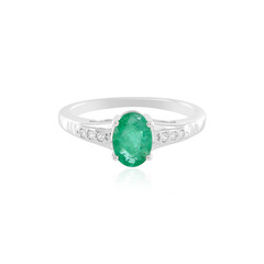 Anillo en plata con Esmeralda de Zambia