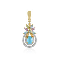 Colgante en plata con Turquesa bella durmiente