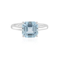 Anillo en plata con Topacio azul cielo