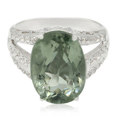 Anillo en plata con Amatista verde esperanza