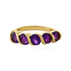 Anillo en plata con Amatista de Zambia