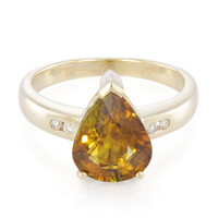 Anillo en oro con Turmalina cuprífera