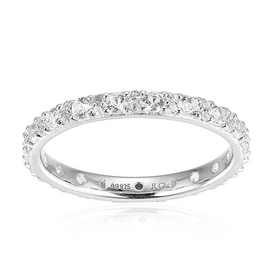 Anillo en plata con Topacio blanco