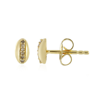 Pendientes en plata con Diamante chocolate I3