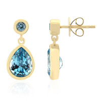 Pendientes en oro con Topacio de Marambaia