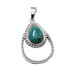 Colgante en plata con Turquesa Campo frío
