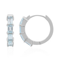 Pendientes en plata con Topacio azul cielo