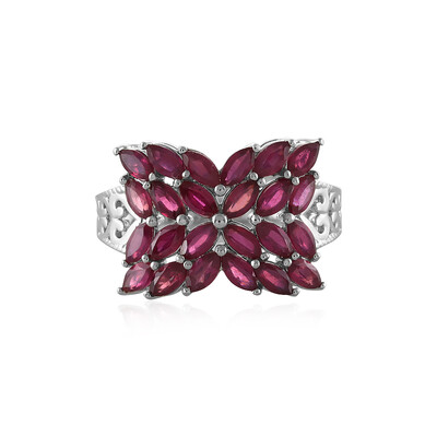 Anillo en plata con Rubí de Madagascar