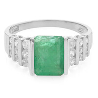 Anillo en plata con Esmeralda de Bahía