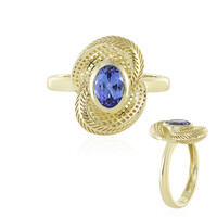 Anillo en oro con Tanzanita AAA (Ornaments by de Melo)