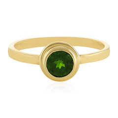 Anillo en oro con Diópsido de Rusia