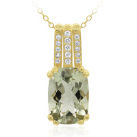 Collar en plata con Amatista verde