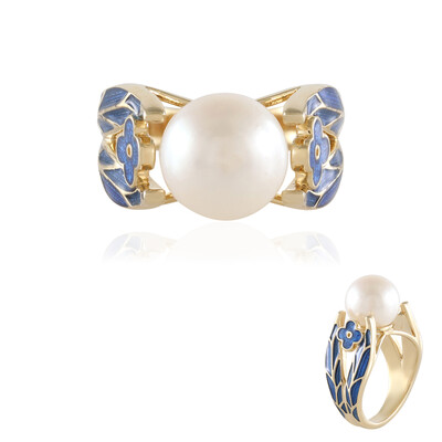 Anillo en plata con Perla blanca Freshwater (Adela Silber)