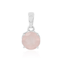 Colgante en plata con Cuarzo rosa