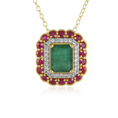 Collar en plata con Esmeralda de Zambia (Gems en Vogue)