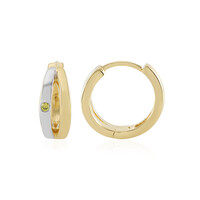 Pendientes en plata con Diamante amarillo I2
