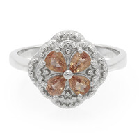 Anillo en plata con Zafiro Padparadscha