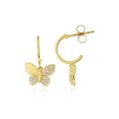 Pendientes en plata con Diamante I2 (J)
