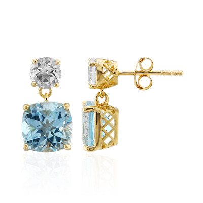 Pendientes en plata con Topacio azul cielo