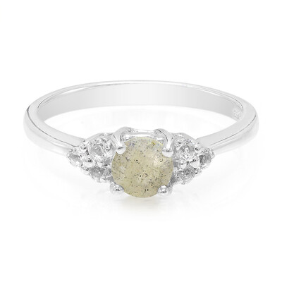 Anillo en plata con Espectrolita