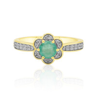 Anillo en oro con Esmeralda de Tanzania