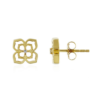 Pendientes en plata con Diamante I4 (J)