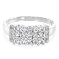 Anillo en plata con Topacio blanco