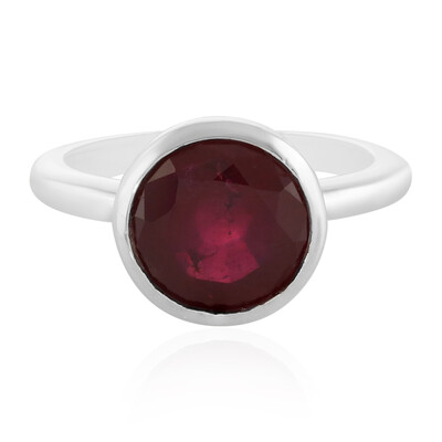 Anillo en plata con Rubí de Madagascar