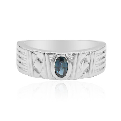 Anillo en plata con Zafiro azul (VIENNA 1903)