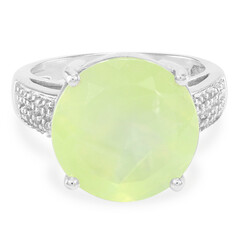 Anillo en plata con Prehnita