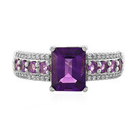 Anillo en plata con Amatista de Bolivia