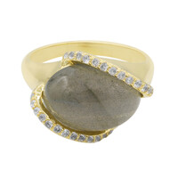 Anillo en plata con Labradorita